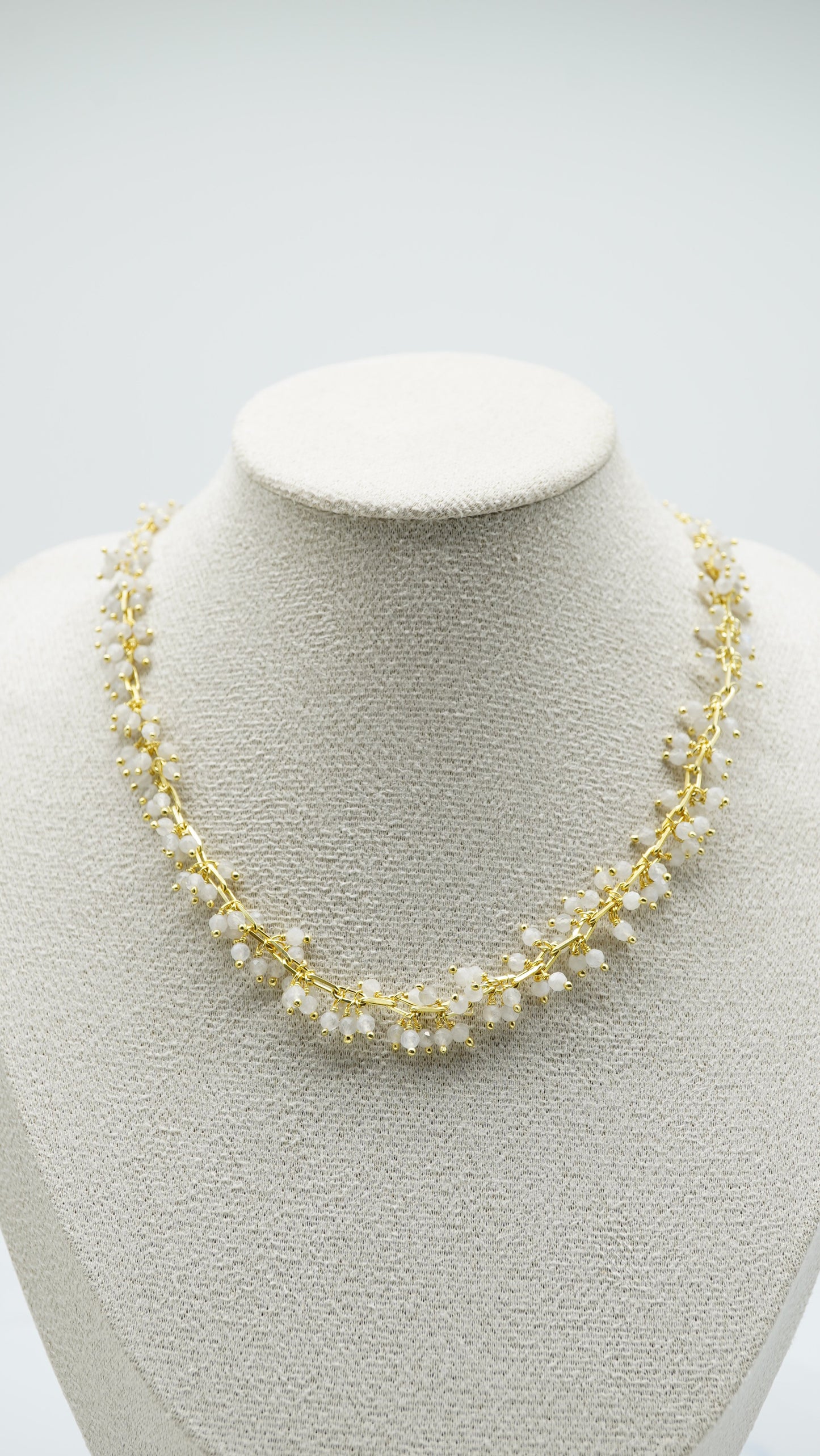 Handcrafted Pearl Beaded Necklace – 14K Gold Plated Sterling Silver