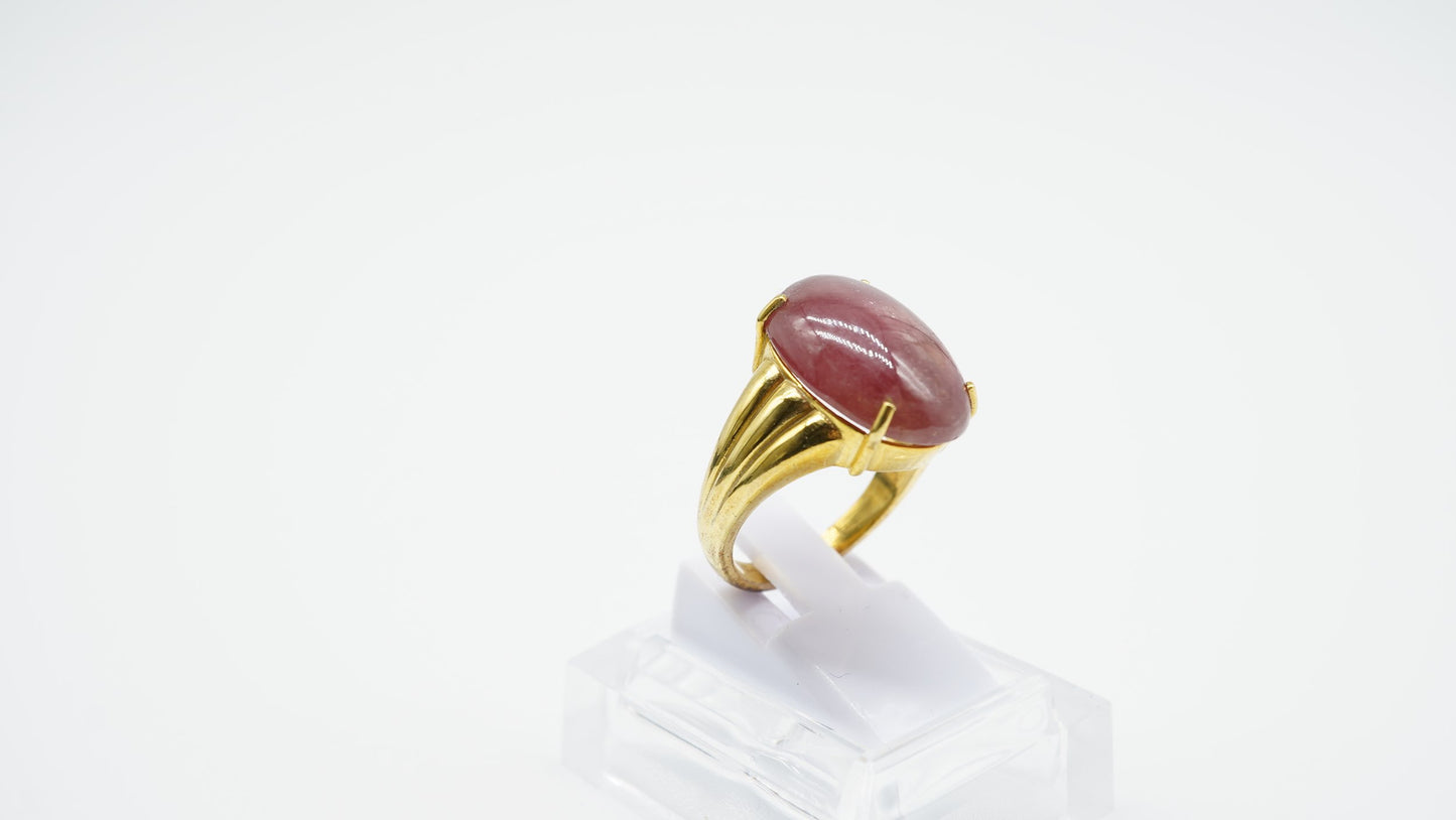 18-Carat Ruby Ring – 18K Gold-Plated Sterling Silver